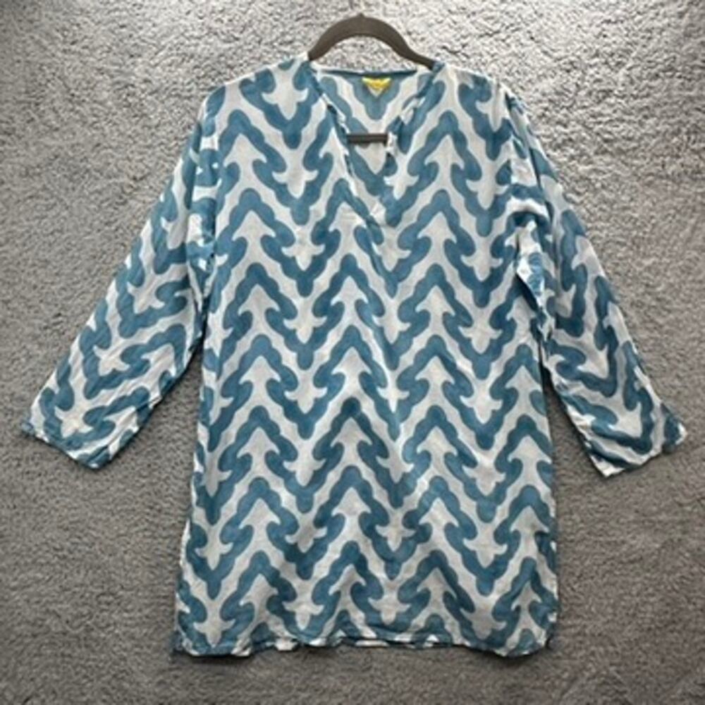 Roberta Roller Rabbit Large Lightweight Cotton Coverup Beads Beach Vacation Pool
